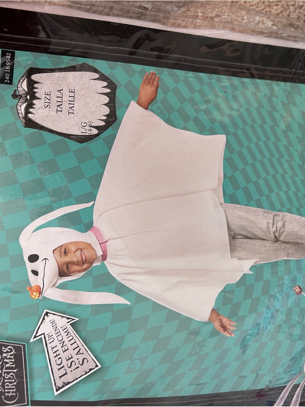 Disney nightmare before Christmas Zero Costume with Pink Collar